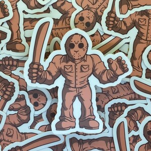 Sticker High Quality Die Cut Waterproof Vinyl Decal Long Lasting Horror Camp Thriller Slasher Bloody Killer 80s F13
