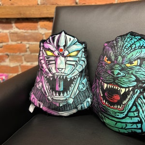 Double Sided Plush Accent Throw Pillow Cushion Decor Monster Dinosaur Anime Sci-fi Fantasy