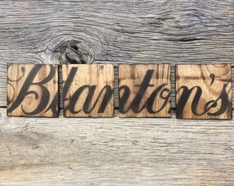 Blanton's Bourbon Oak Coasters
