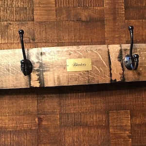 Blanton s Bourbon Barrel Stave Coat Rack Etsy
