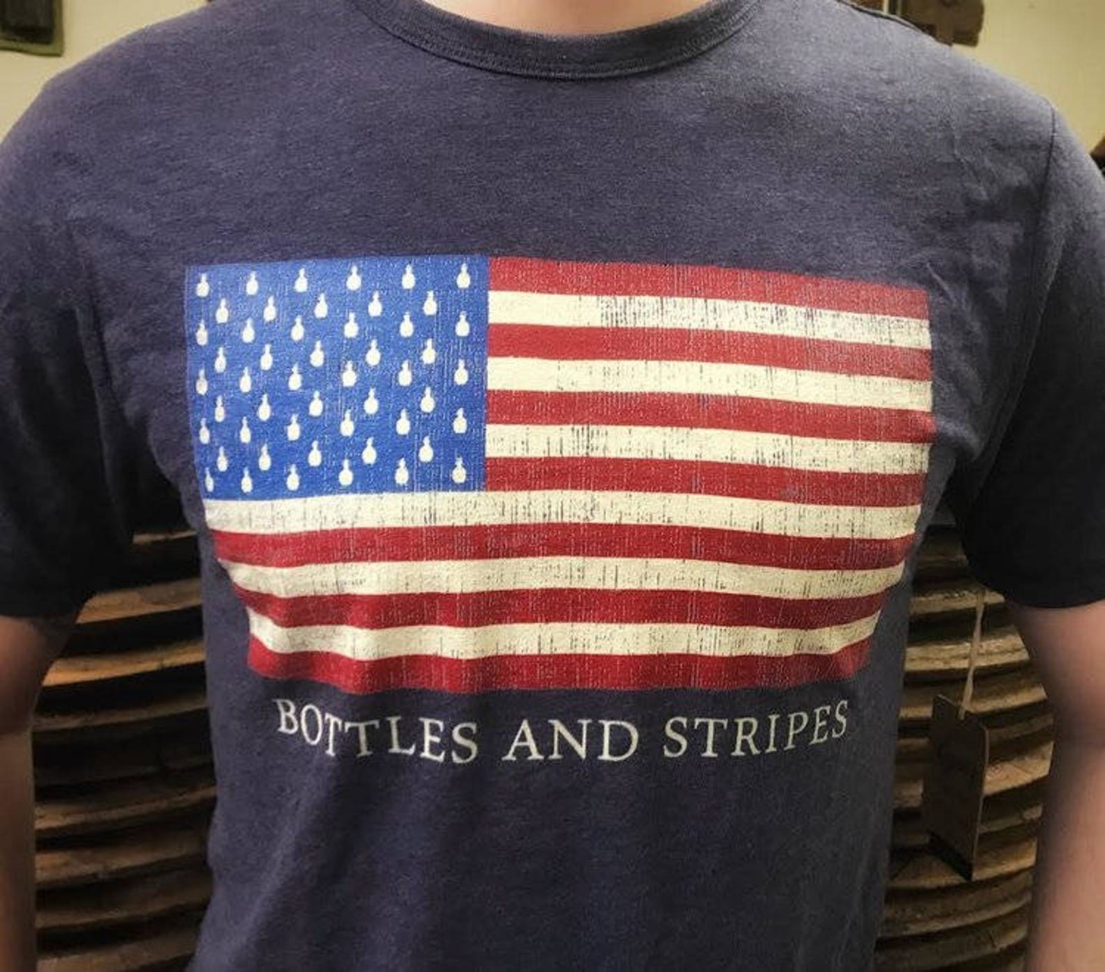 Blanton's Bourbon Bottle & Stripes Shirt | Etsy