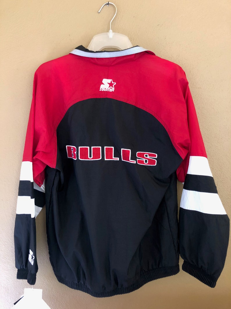 Vintage 90s Chicago Bulls Starter Pullover Jacket | Etsy