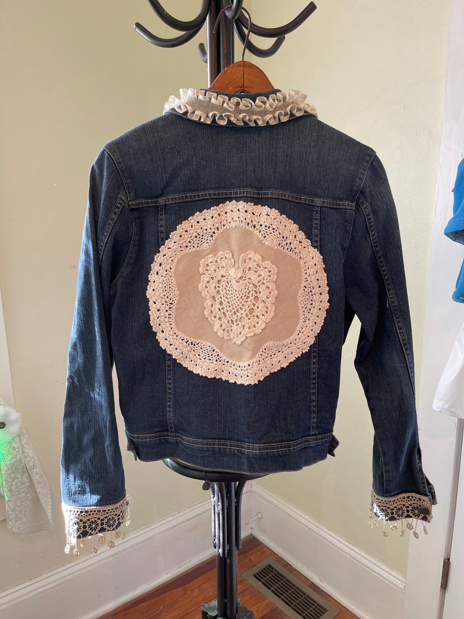 Jean jacket Etsy