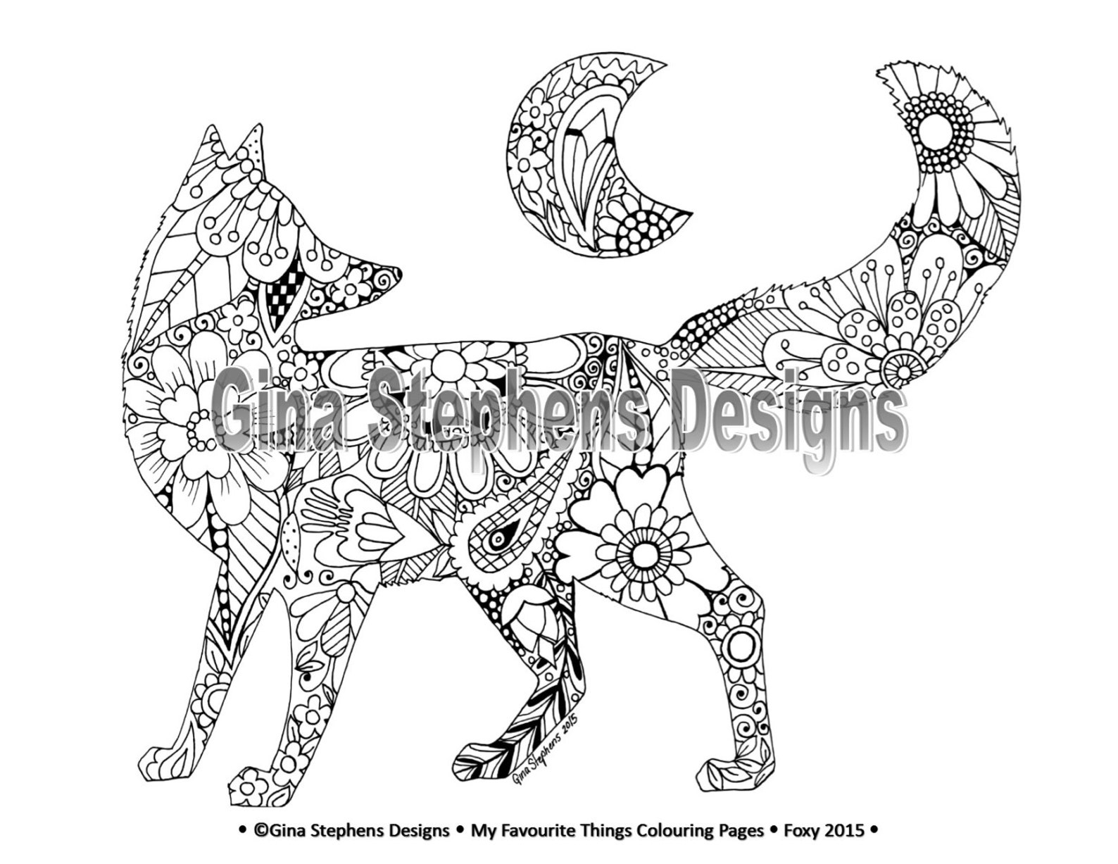 Fox and Rabbit Adult Colouring Pages - Etsy