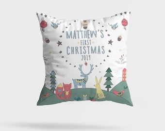 PERSONALISED FIRST CHRISTMAS BABY FLEECE BLANKET VARIOUS COLOURS /& DESIGNS GIFT