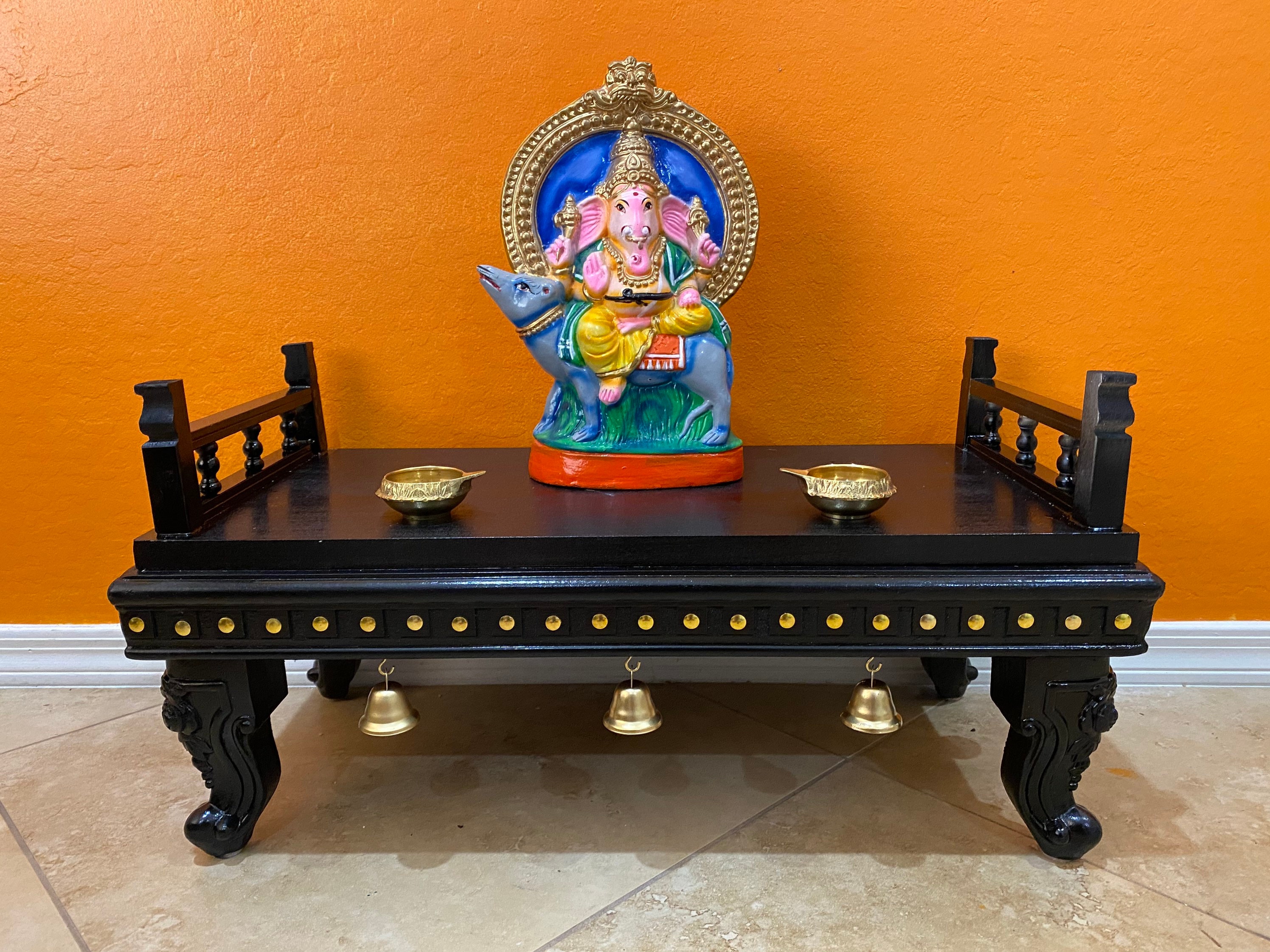 Wooden pooja sale table