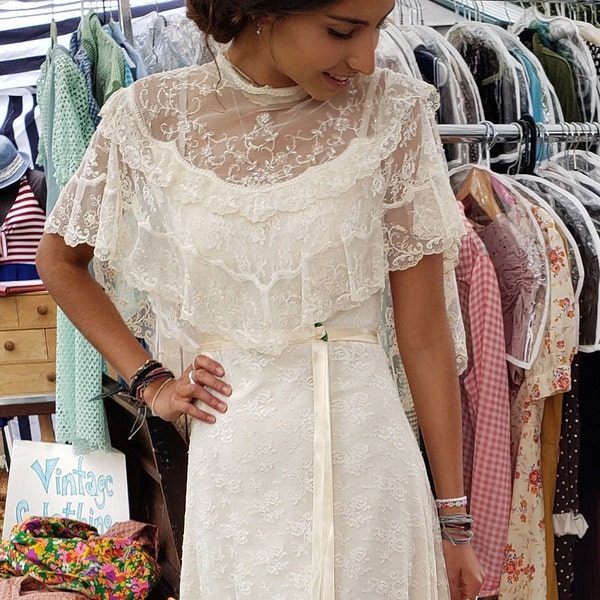 1970's True Vintage Wedding Dress