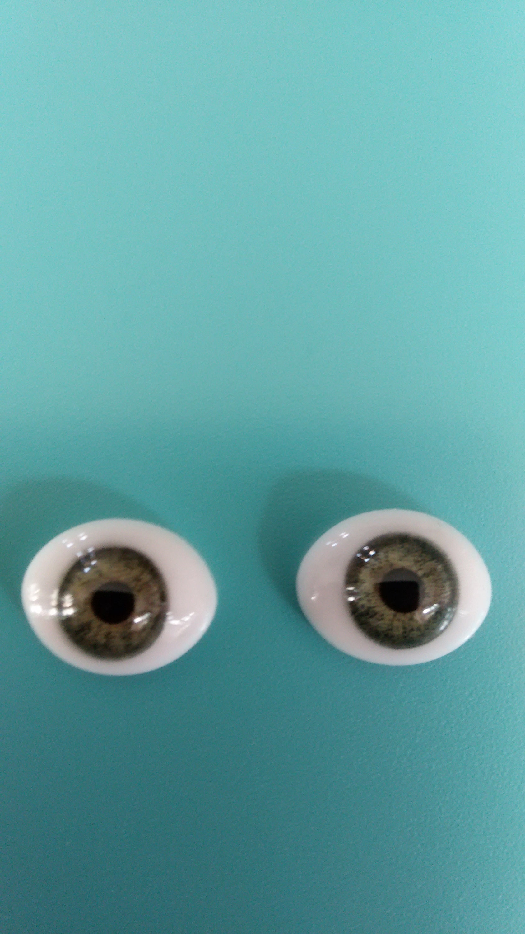 Doll Eyes 18mm Glass Flat Oval Blue Green Etsy