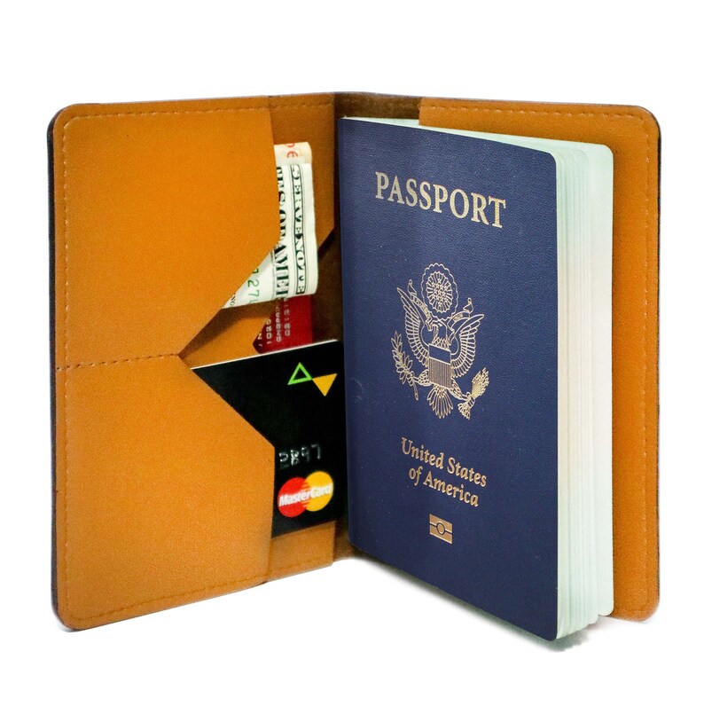 Travel Gifts Personalized Passport Holder 2 Luggage Tag Matching Set Wedding Gift Eat Well Travel Often Customized Passport Cover