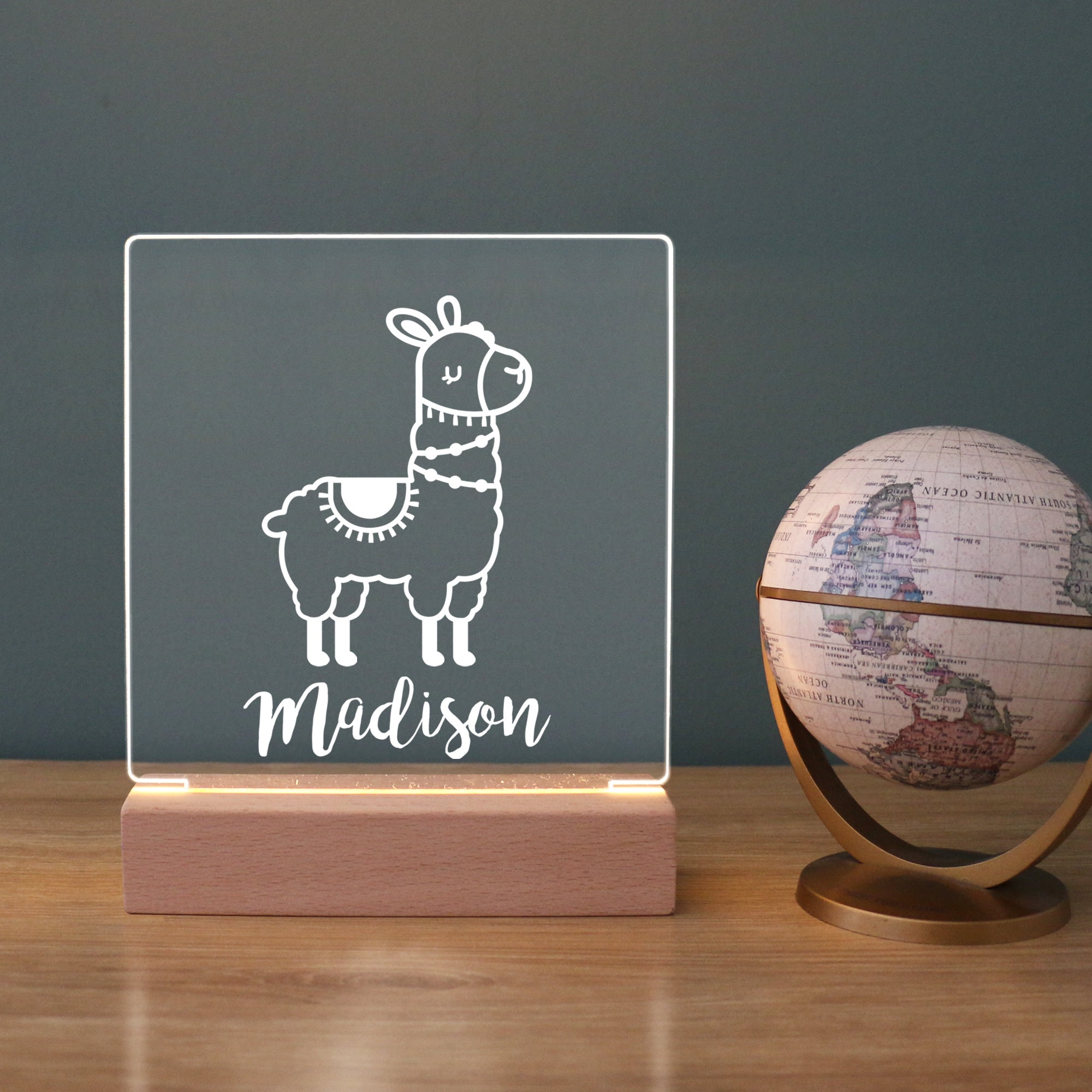 Personalized Night Light for Children Kids Bedroom Decor Etsy