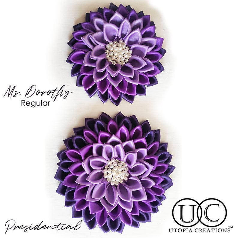 Monochromatic Purple Violet DST Inspired Flower Delta Sigma Theta Purple Flower Corsage image 5