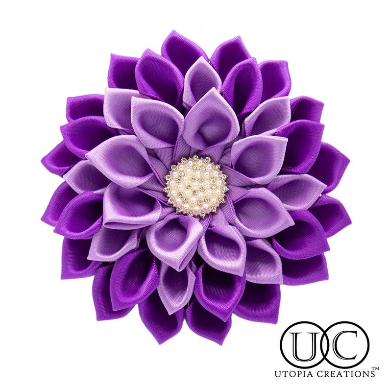Monochromatic Purple Violet DST Inspired Flower Delta Sigma Theta Purple Flower Corsage 3.5 inches