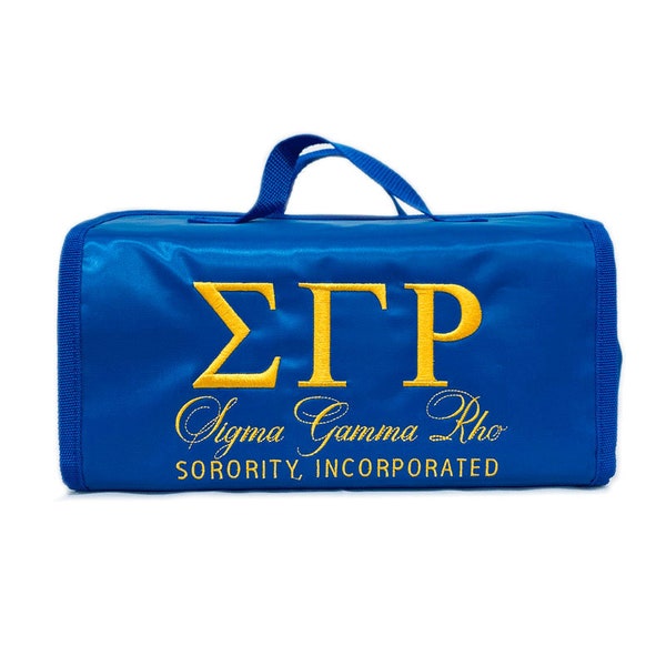 Sigma Gamma Rho Sorority ΣΓΡ Embroidered Travel Toiletry Makeup Jewelry Bag
