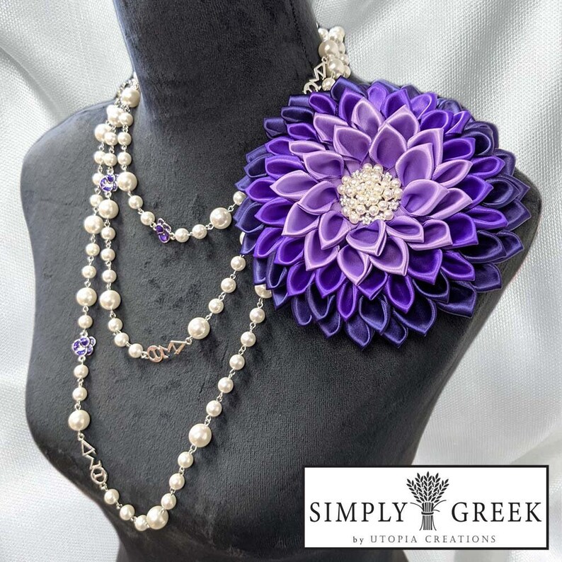 Monochromatic Purple Violet DST Inspired Flower Delta Sigma Theta Purple Flower Corsage image 4