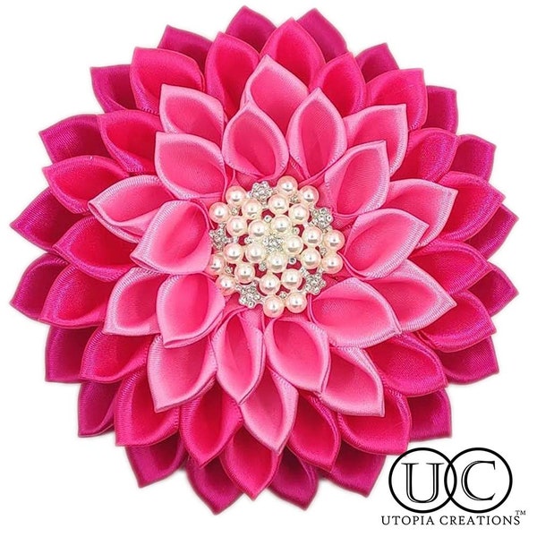 Alpha Kappa Alpha Inspired Sorority Pink Monochrome Magic Flower Corsage