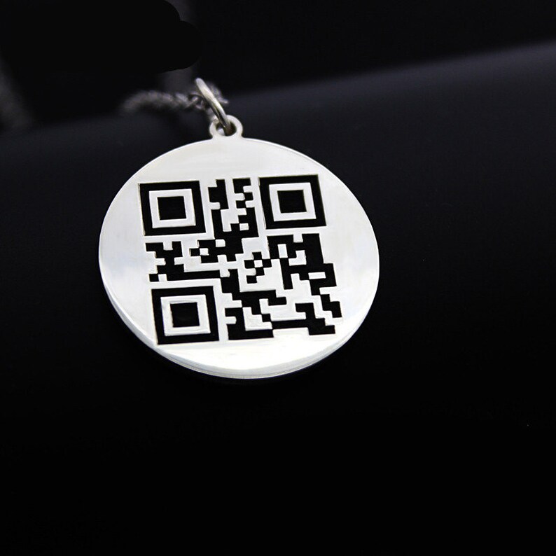 Personalized QR Code Necklacetwo-dimension Code Necklaces | Etsy