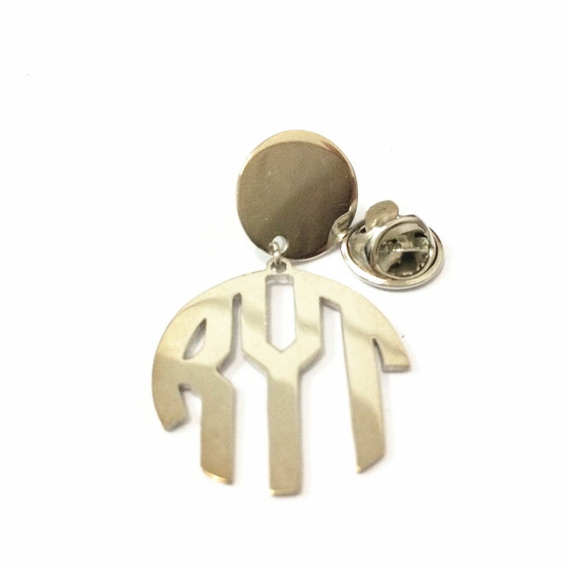 Monogram Tie Tack Tie Pin Lapel Pin Personalized Tie Tack Etsy