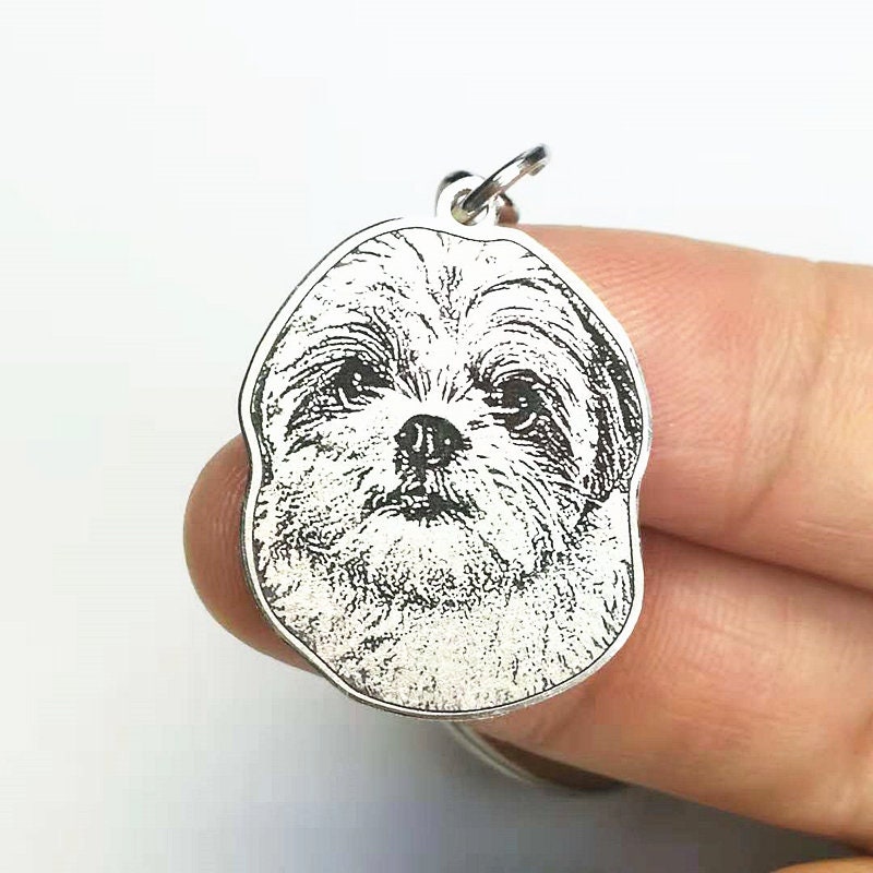 Hund Ketten Foto Schlüsselanhänger benutzerdefinierte Pet Etsy