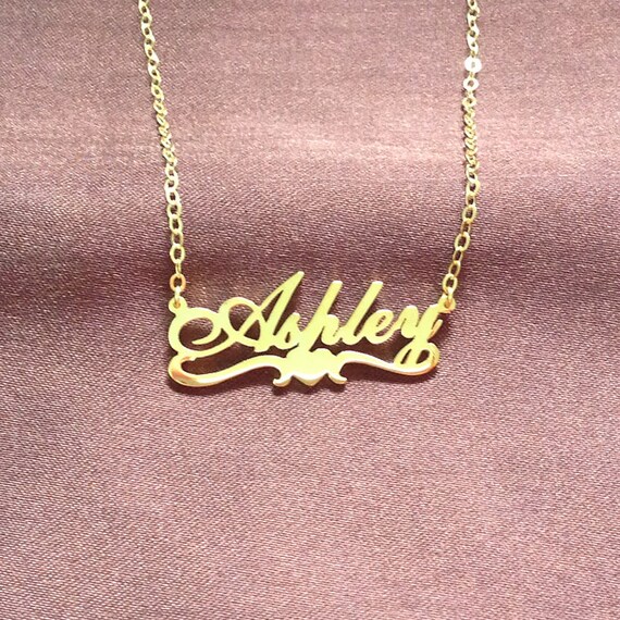 Rose Gold Name Necklace Name Necklace 