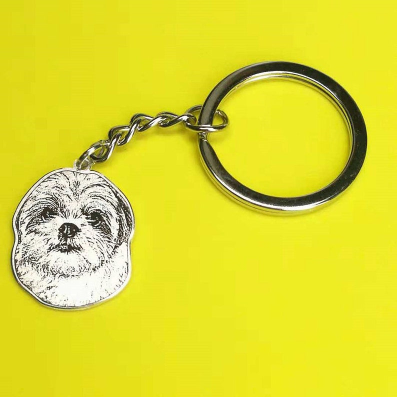 Hund Ketten Foto Schlüsselanhänger benutzerdefinierte Pet Etsy