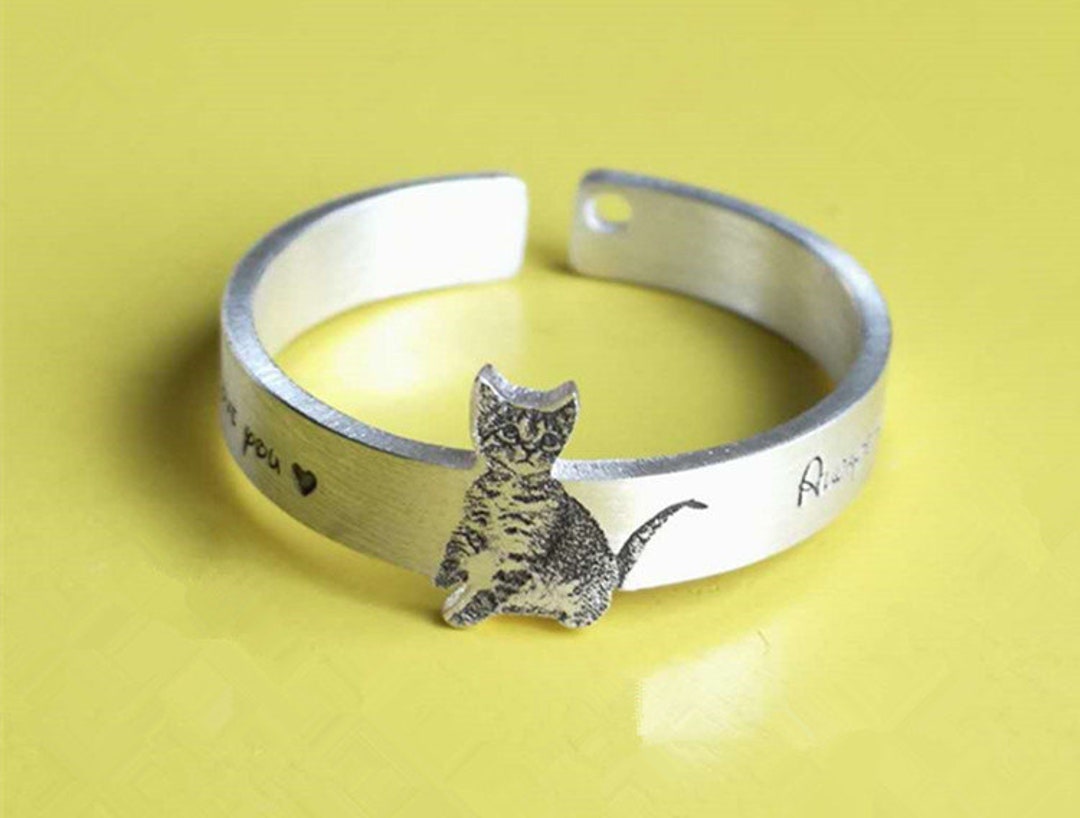 Portrait Ring Photo Ring Picture Ring Engraved Photo Rings Etsy