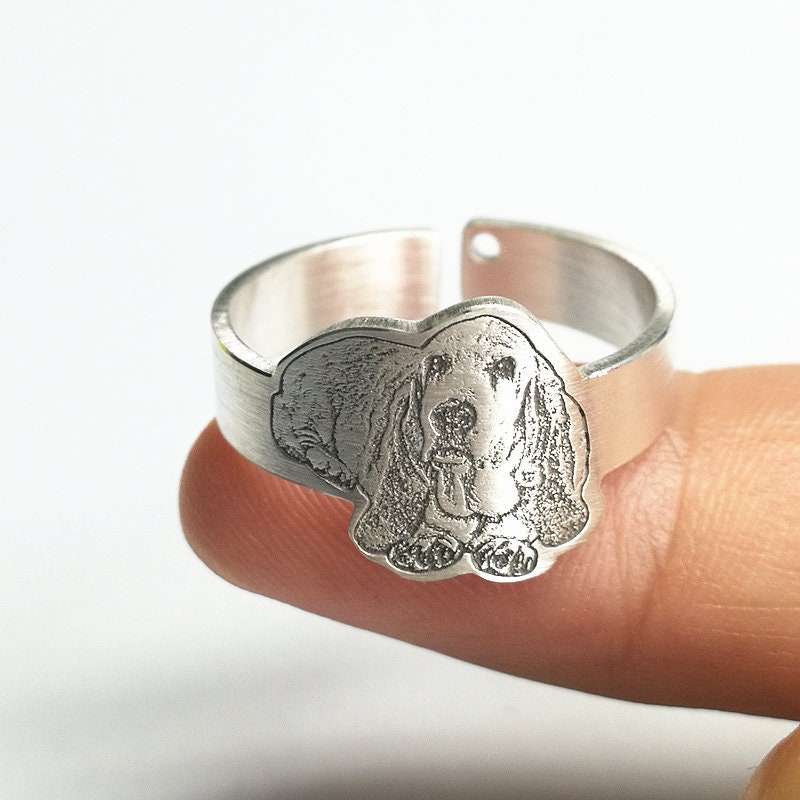 Custom Portrait Ring Pet Memorial JewelryPersonalized Pet Etsy