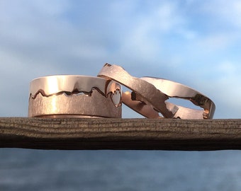 Rose Gold Coastline Ring | Coast Ring | Map Jewellery | Travel Inspired Gift | Rose Gold Wedding Ring | Alternative Wedding |  Rose Gold