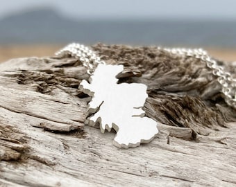 Scotland Pendant | Scottish Necklace | Handmade Silver Necklace