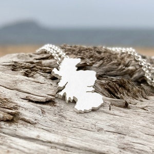 Scottish Map Pendant, Handmade Silver Necklace, Personalised Scotland Pendant, Custom Scottish Jewellery | Handmade in Scotland