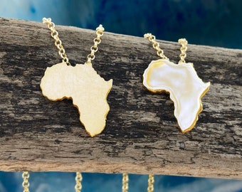 Africa Continent Necklace 9ct Solid Gold | Unisex Handmade African Map Pendant for Men or Women, Personalised Heritage Jewellery