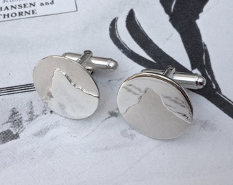 Matterhorn Mountain Cufflinks | Zermatt Cufflinks | Swiss Mountains | Mountain Jewelry | Handmade Silver Cufflinks