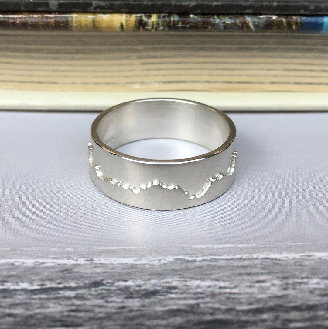 Custom Coastal Erosion Ring | Silver Map Ring | Map Jewellery ...