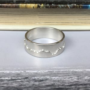 Benutzerdefinierte Küsten Erosion Ring | Karte Ring Silber | Karte Schmuck | Handgefertigte Ring | Küstenlinie Ring | Küstenschmuck | Reise inspiriertes Geschenk