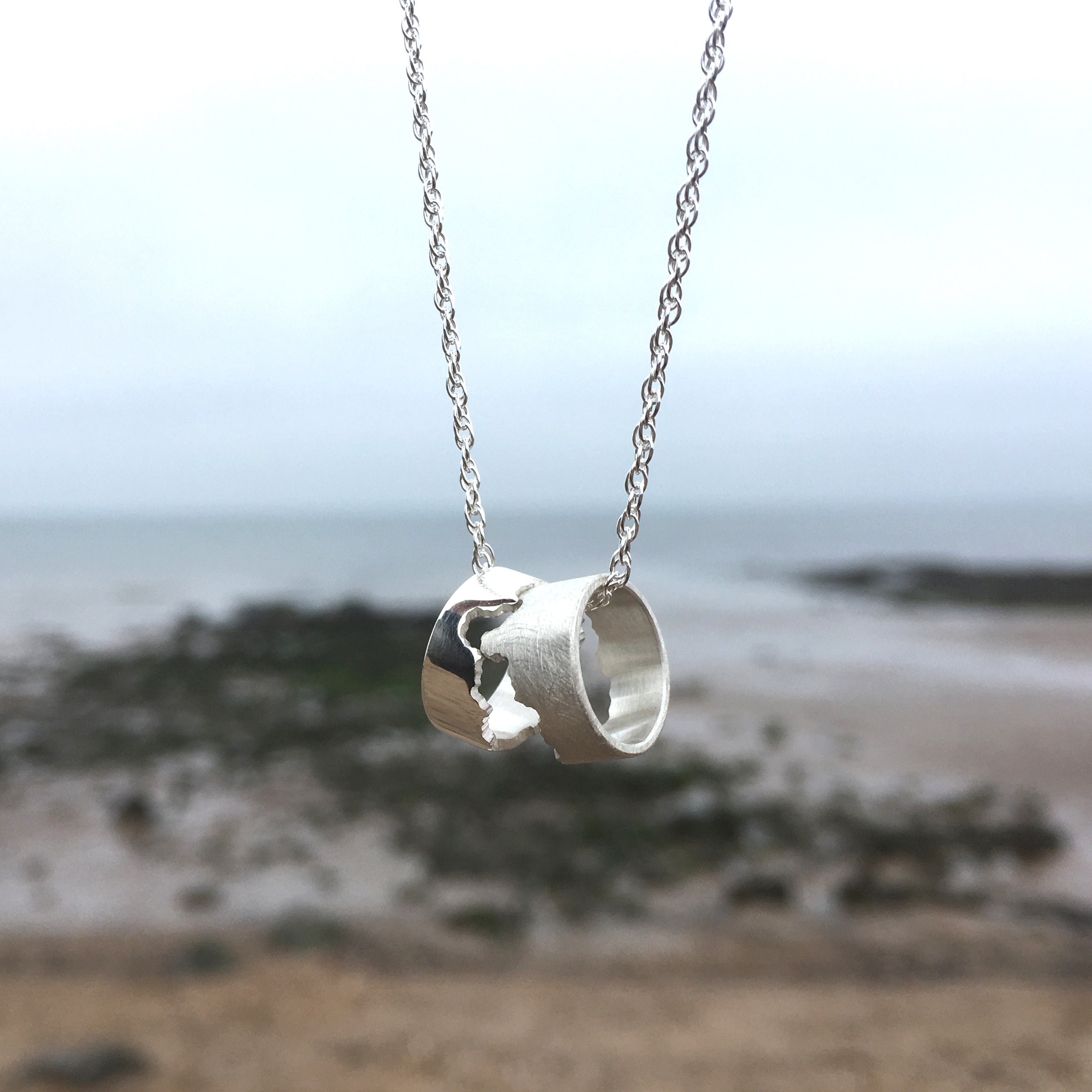 Coastline Hoop Necklace | Map