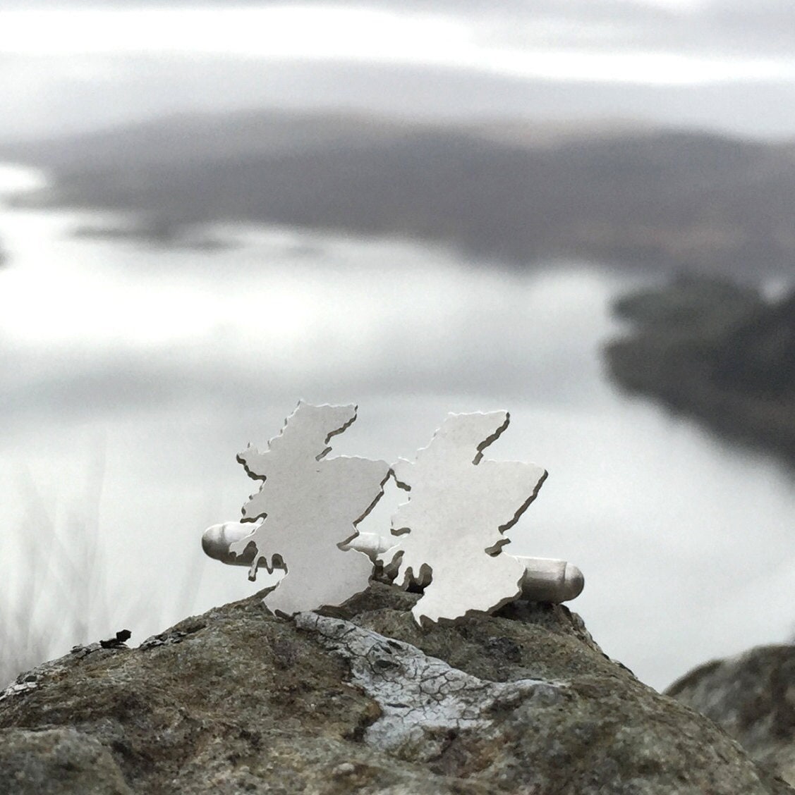 Handmade Silver Scotland Cufflinks | Map Jewellery Scottish Vintage Of Groomsmen Gift