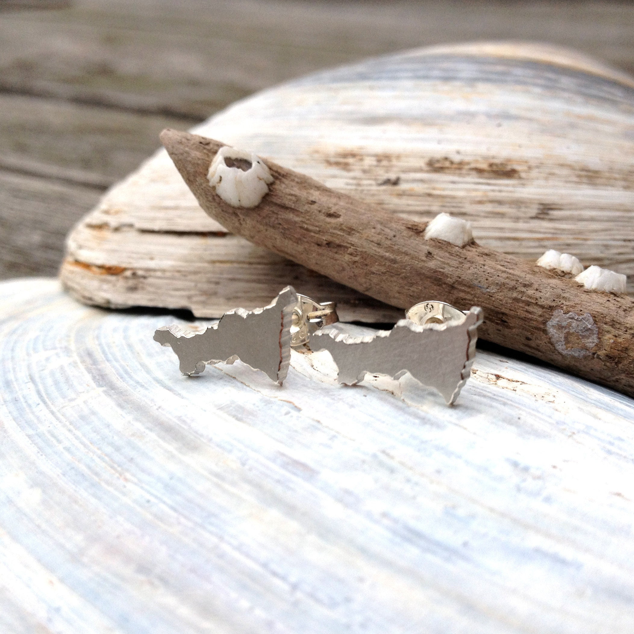 Cornwall Earrings | Cornish Coastline Jewellery Studs