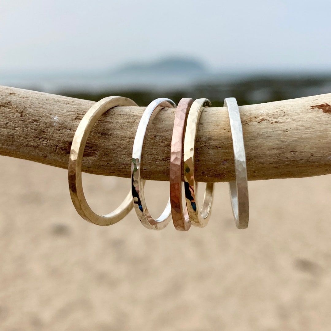 Handwoven Organic Cotton & Recycled Gold Wedding Ring view 4
