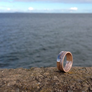 Rosegold Ring Küstenring Karte Schmuck Reise inspiriert Geschenk Rosegold Ehering Alternative Hochzeit Rosengold Bild 5