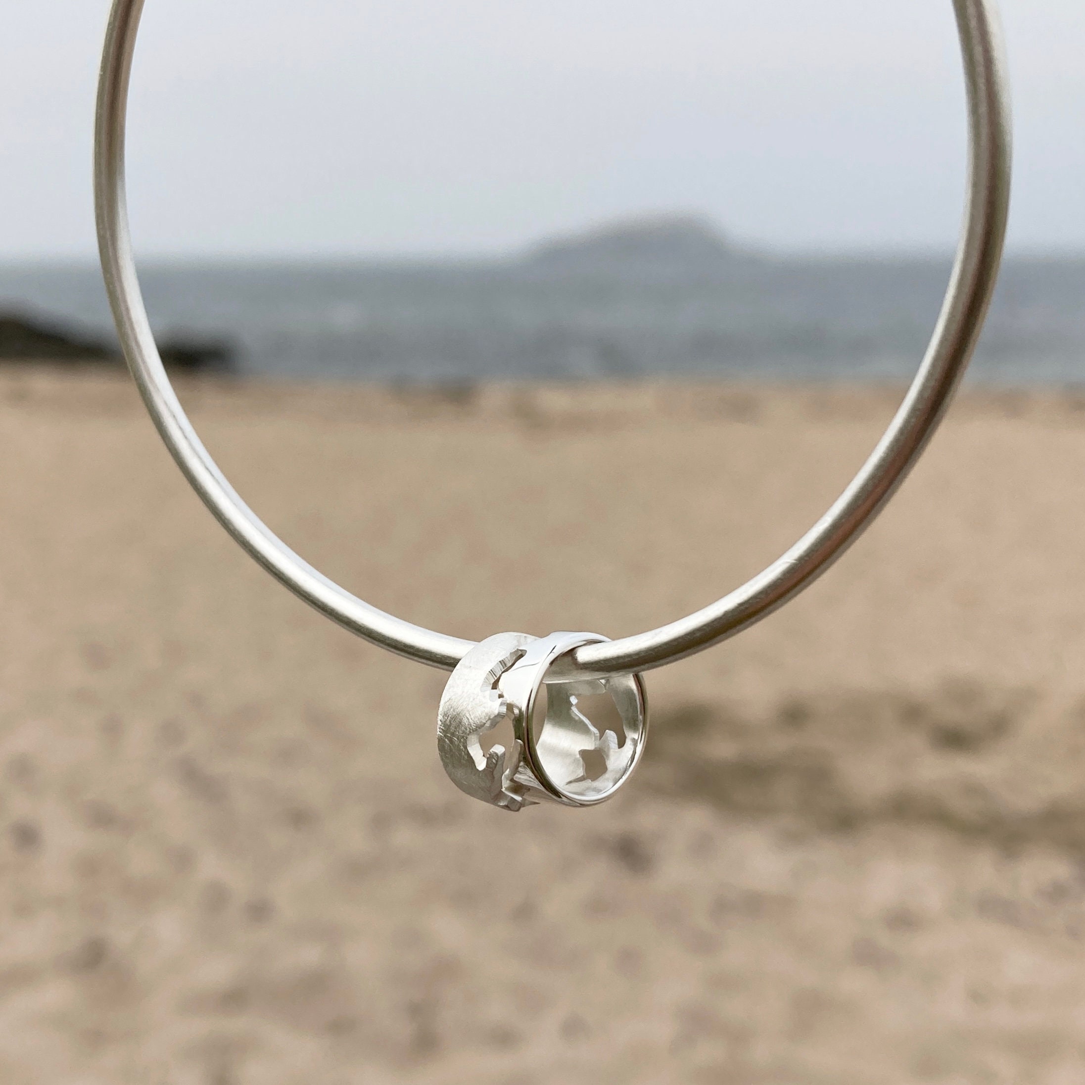 Scotland Coastline Hoop Bracelet