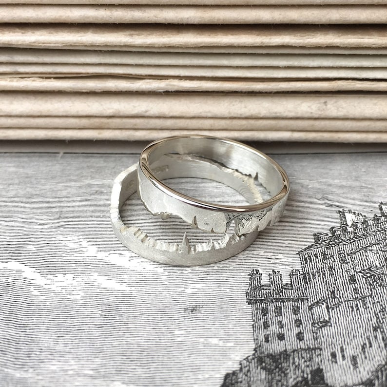 Personalised Silver City Skyline Ring Cityscape Ring Map Jewellery Skyline Ring City Lover Gift Unique Silver Ring image 8