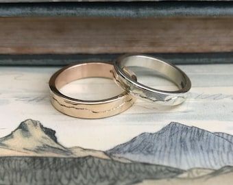 Engraved Mountain Ring | Landscape Ring | Mountain Jewellery