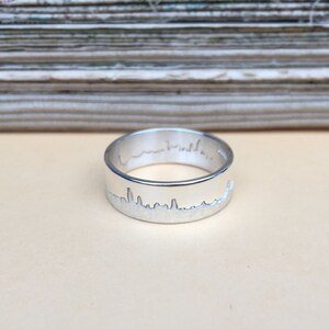 Personalised Silver City Skyline Ring Cityscape Ring Map Jewellery Skyline Ring City Lover Gift Unique Silver Ring image 4