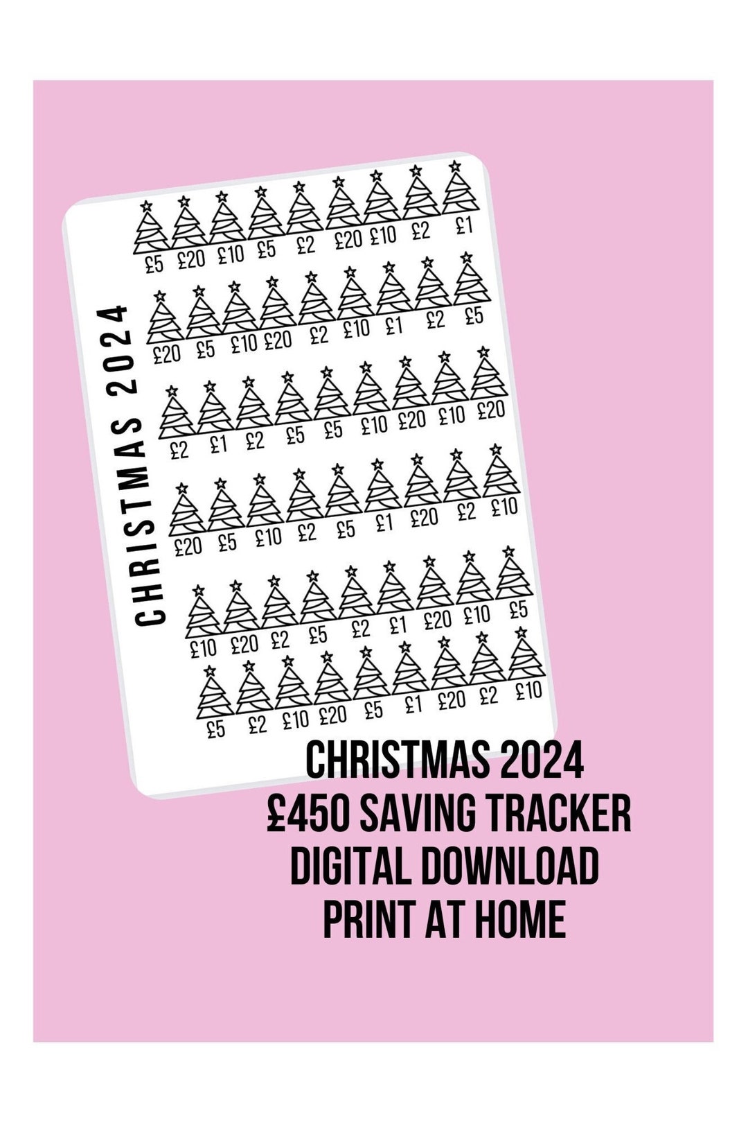 Printable Christmas 2024 Saving Budget Tracker PDF Digital Download