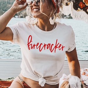 FIRECRACKER 4th of July Shirt Women Fourth of July Shirt Woman Funny Patriotic Tee July 4th Tank 4th of July Outfit Fireworks Memorial Day Etsy