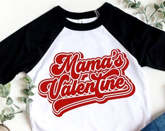 Mamas Valentine Shirt, Baby Boy Valenetines Day Outfit, Toddler Boy Valentine Sweater, Trendy Kids Crewneck