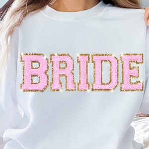 Bride Sweatshirt - Bachelorette Sweatshirt, Honeymoon Crewneck, Mrs Personalized Pullover BRIDE Spring Summer Gift