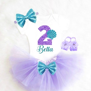 Mermaid First Birthday Outfit Little Mermaid Birthday Outfit Etsy