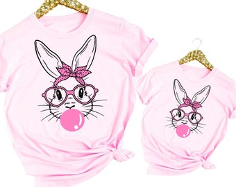 Girls Easter Bunny Shirt, Toddler Girl Easter Shirts for Kids, Easter Mommy and Me Outfits, Easter Shirt Women Gift Mom and Daughter