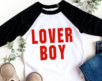 Lover Boy Shirt, Boys Valentines Sweatshirt, Baby Boy Valenetines Day Outfit, Toddler Boy Valentine Sweater, Trendy Kids Crewneck