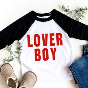 Lover Boy Shirt, Boys Valentines Sweatshirt, Baby Boy Valenetines Day Outfit, Toddler Boy Valentine Sweater, Trendy Kids Crewneck